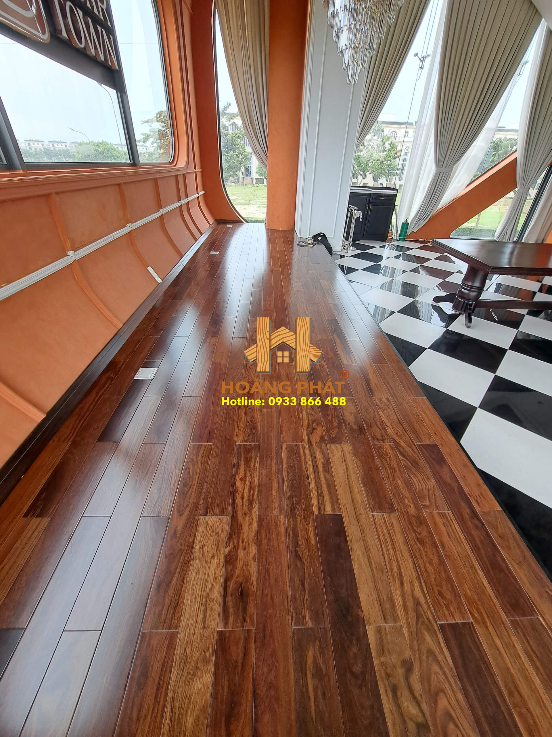 Sàn gỗ Chiuliu Lào 15 x 90 x 750mm