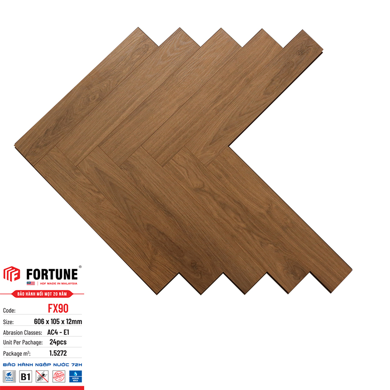 Sàn Gỗ Công Nghiệp FORTUNE FX90 (2) San Go Cong Nghiep FORTUNE FX90 2