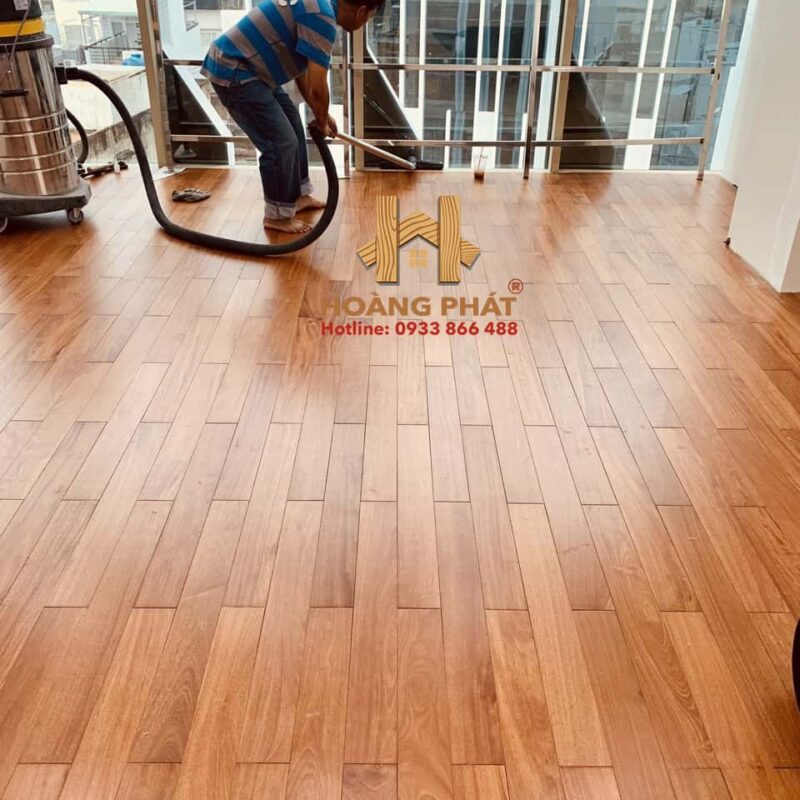 Sàn Gỗ Hoàng Phát thi công công trình sử dụng Sàn Gỗ Căm Xe