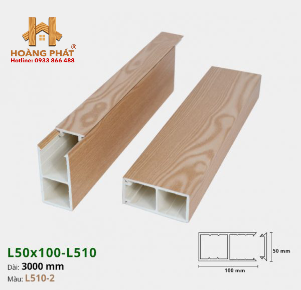 Lam gỗ nhựa Hoàng Phát L510 lắp trong nhà - màu 2