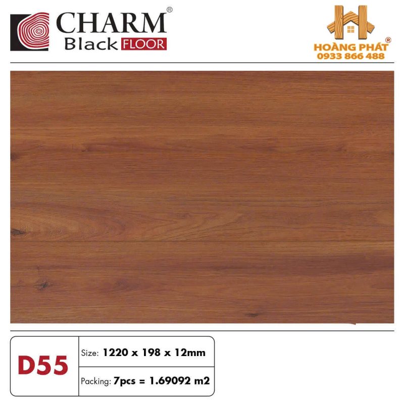 Sàn Gỗ Charm Wood Cốt Đen 12mm D55