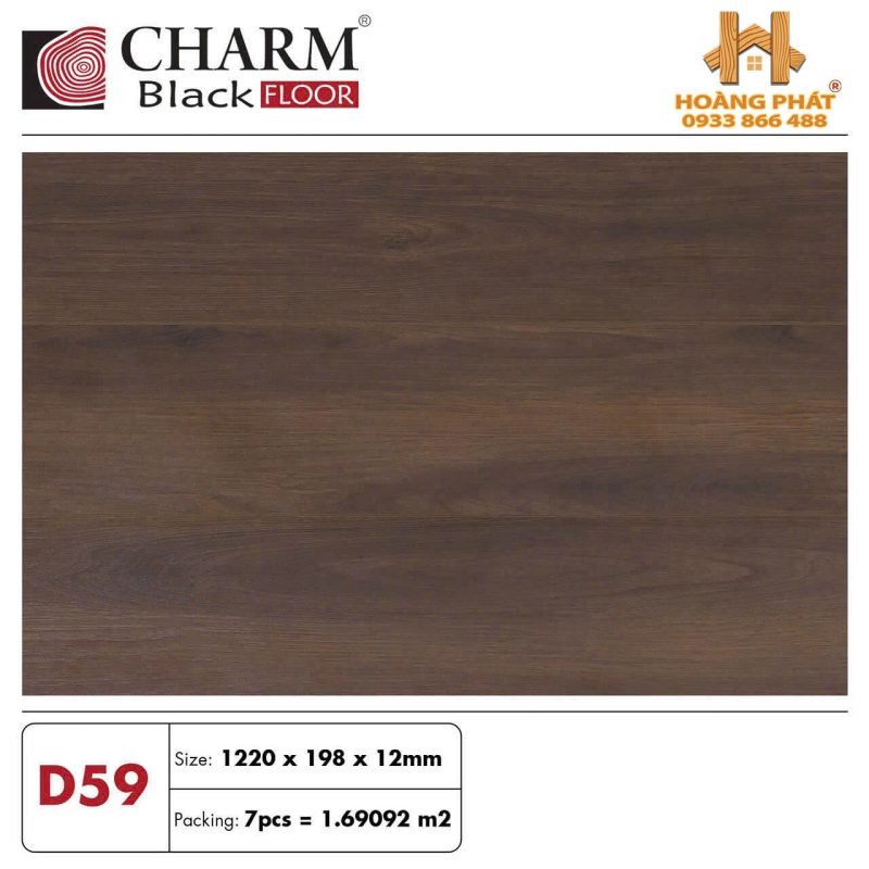 Sàn Gỗ Charm Wood Cốt Đen 12mm D59