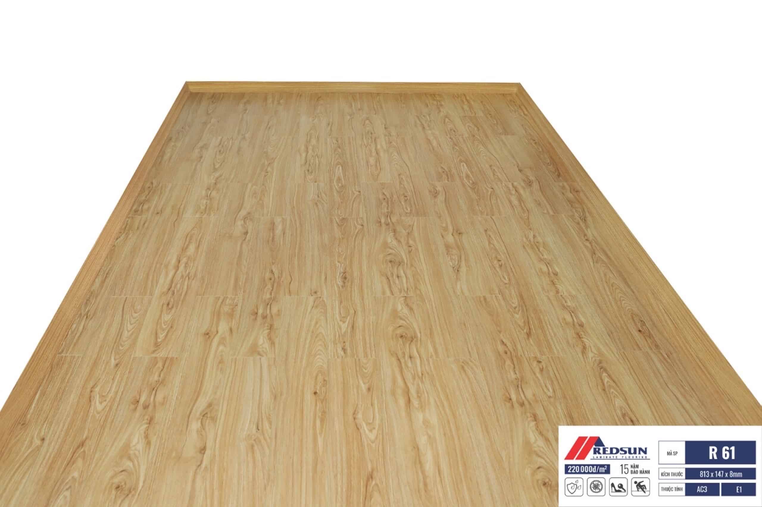 Công trình hoàn thiện sử dụng sàn gỗ Redsun R61