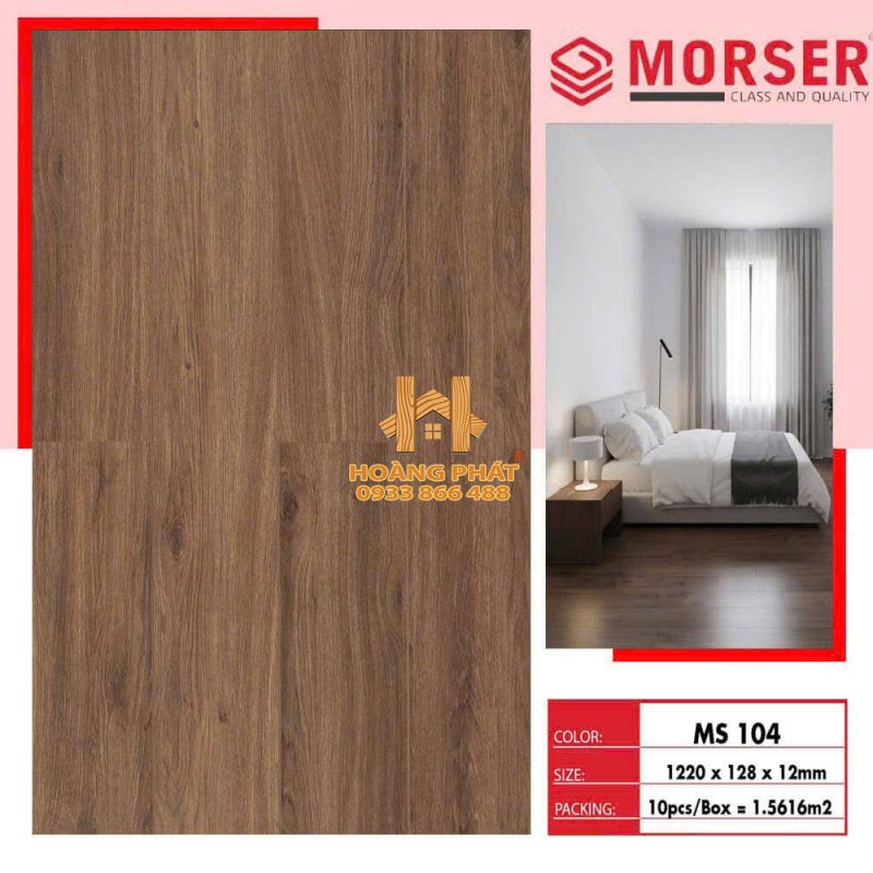 Sàn Gỗ Morser MSV104 12mm Cốt Xanh