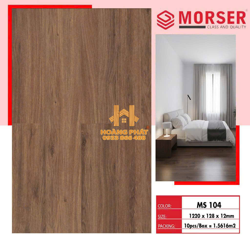 san-go-morser-ms104 Sàn Gỗ Morser MSV104 12mm Cốt Xanh