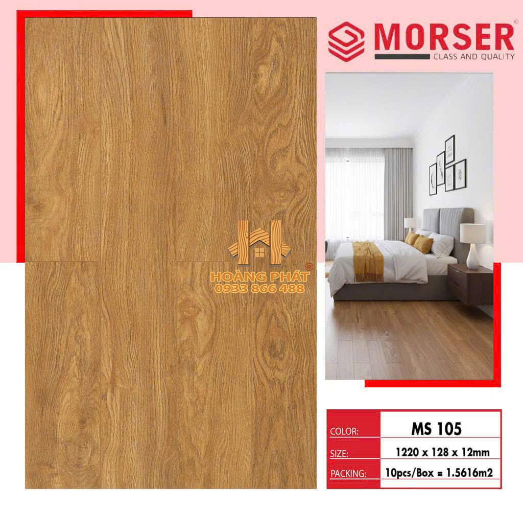 san-go-morser-ms105 Sàn Gỗ Morser MSV105 12mm Cốt Xanh
