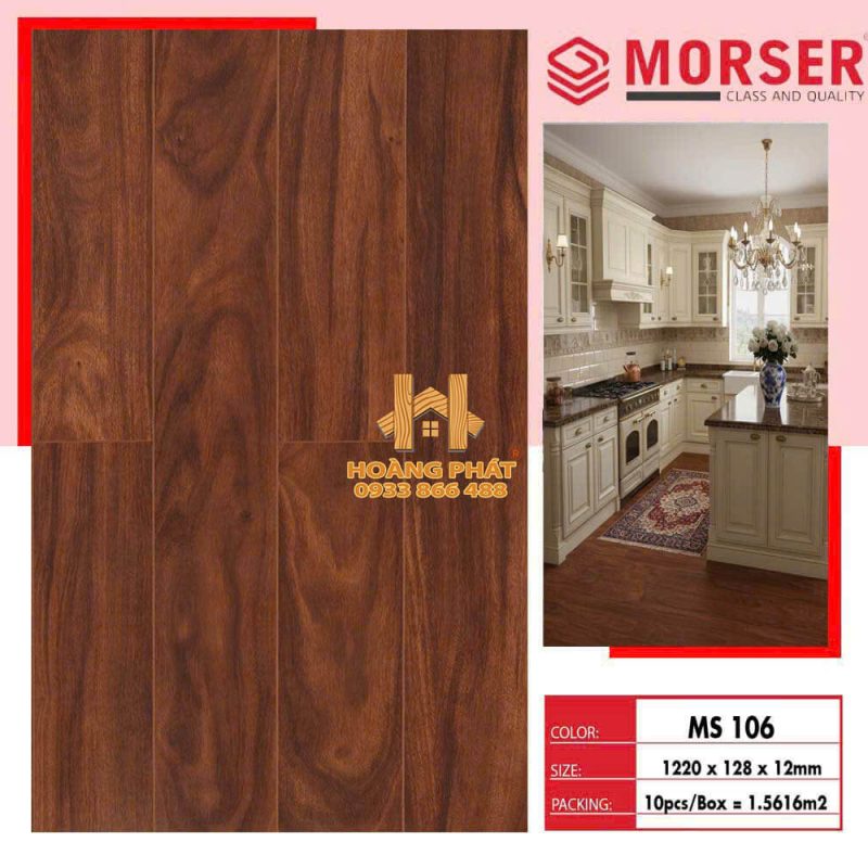 Sàn Gỗ Morser MSV106 12mm Cốt Xanh