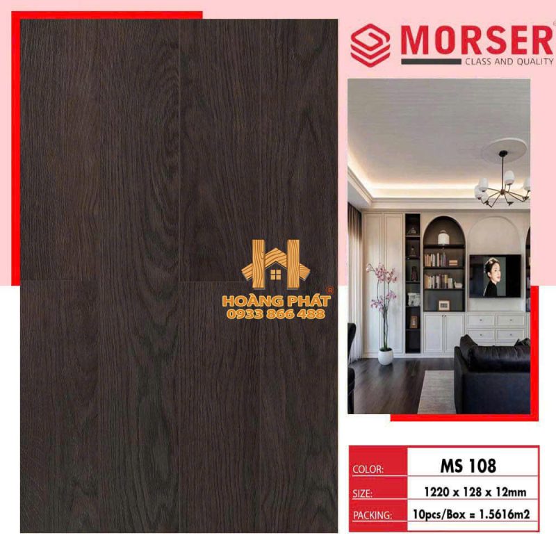 Sàn Gỗ Morser MSV108 12mm Cốt Xanh