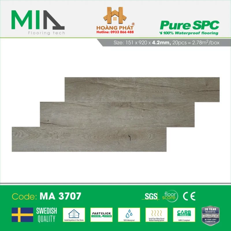 Sàn Nhựa Hèm Khóa MIA MA3707 4.2mm