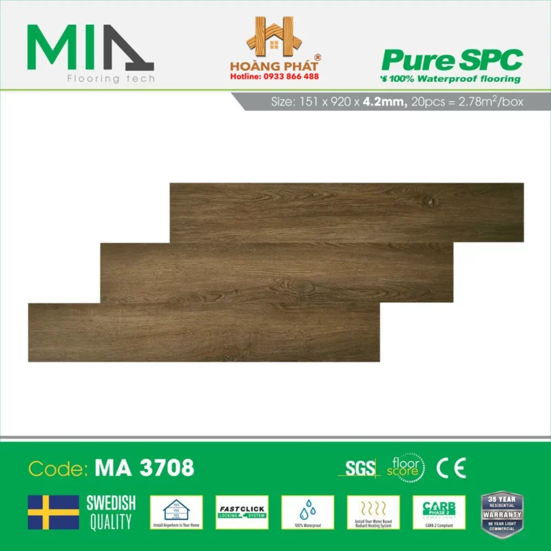 Sàn Nhựa Hèm Khóa MIA MA3708 4.2mm