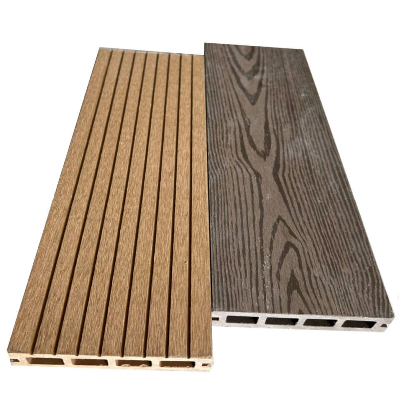 Sàn gỗ nhựa ngoài trời Ecovina lỗ vuông