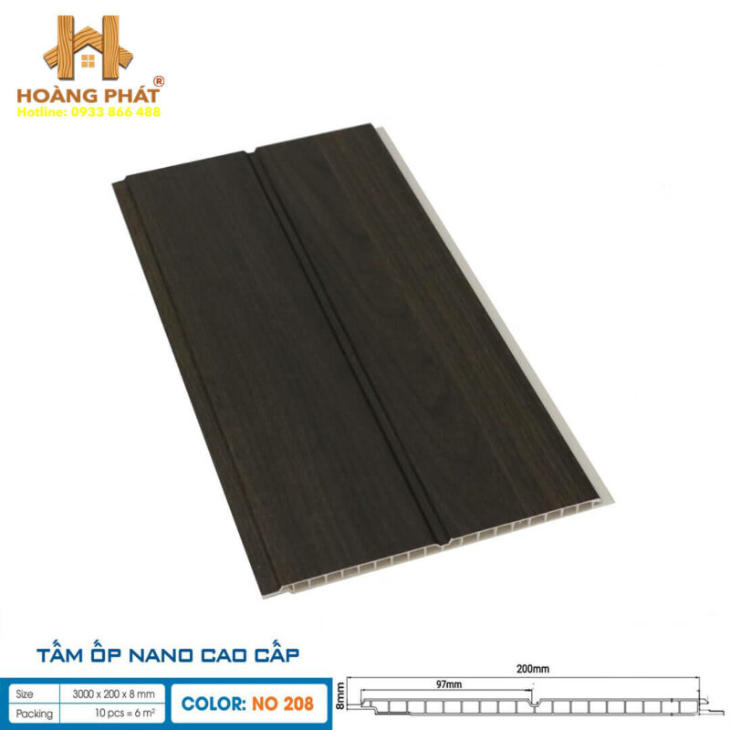 Tấm Ốp Nano Hobi Wood Cao Cấp NO-208