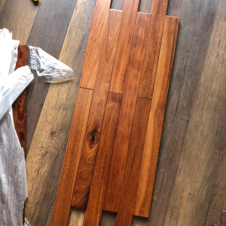 Sàn gỗ Căm Xe Lào Thanh lý 15 x 55 x 760mm