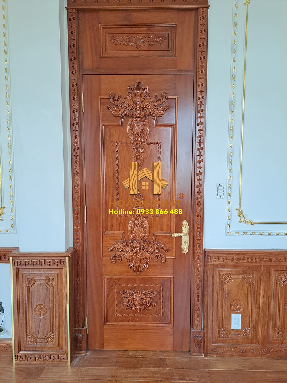 Hoàng Phát thi công trọn gói nội thất gỗ Gõ Đỏ Nam Phi cho biệt thự nhà chị Diệu tại Bình Chánh