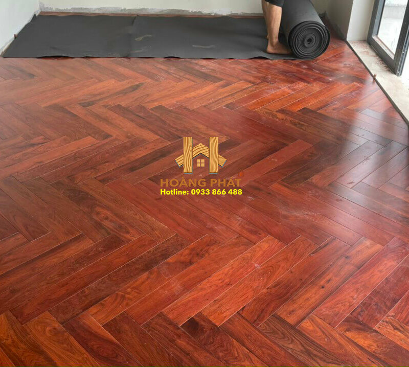 Ảnh công trình hoàn thiện sàn gỗ Giáng Hương