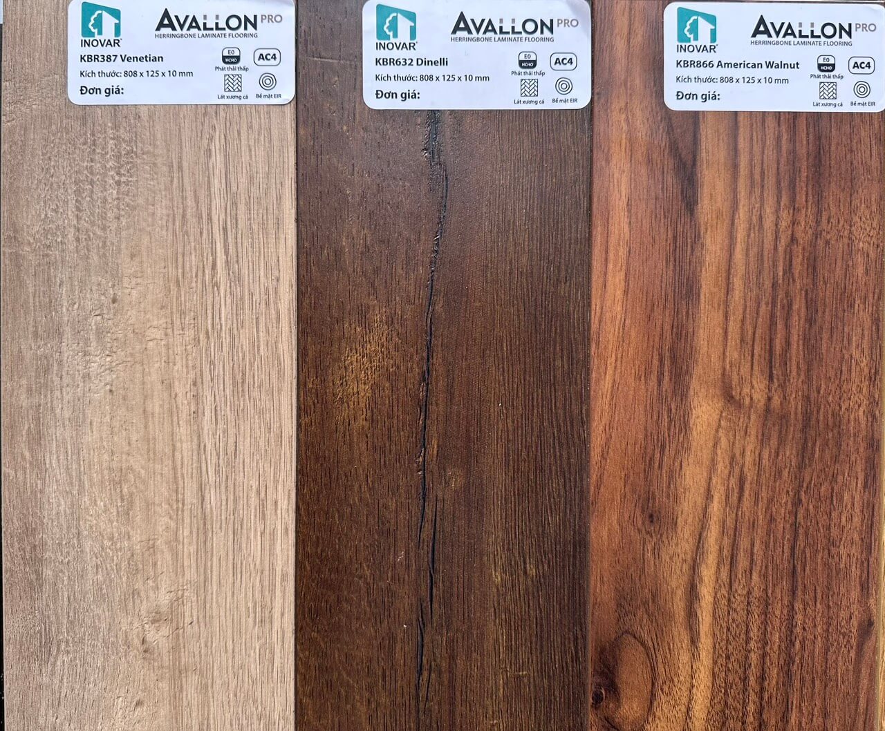 Danh sách mã màu sàn gỗ Inovar xương cá Avallon Pro
