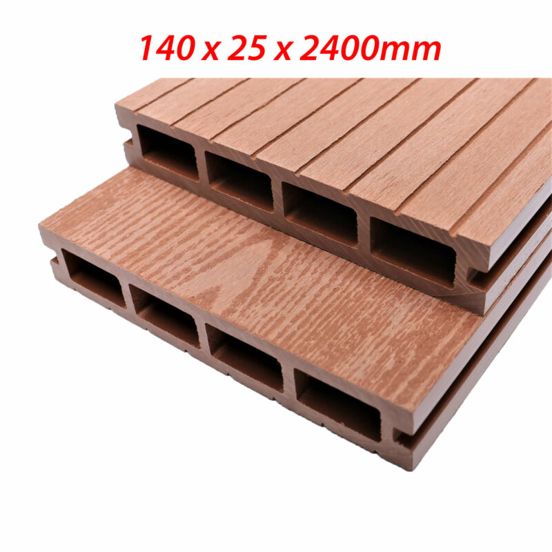 Sàn gỗ nhựa ngoài trời cao cấp kt 140 x 25 x 2400mm
