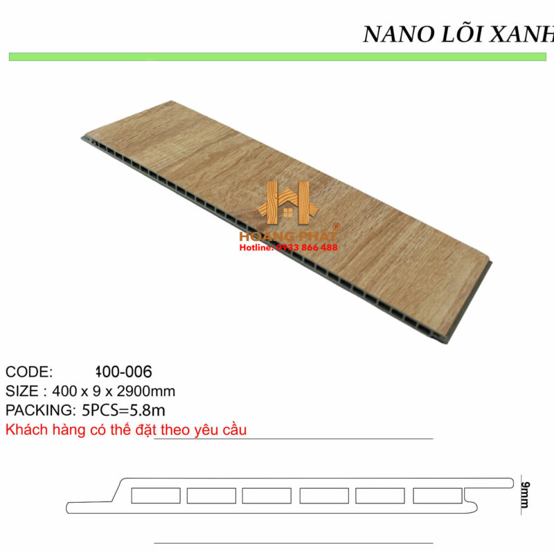 Tấm Ốp Nano Cao Cấp Cốt Xanh HP-006