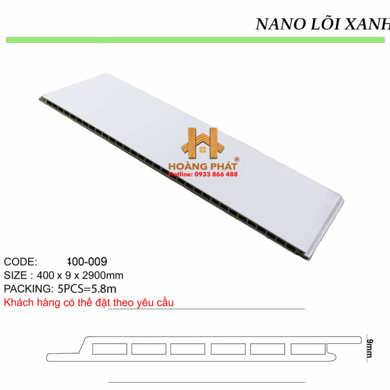 Tấm Ốp Nano Cao Cấp Cốt Xanh HP-009