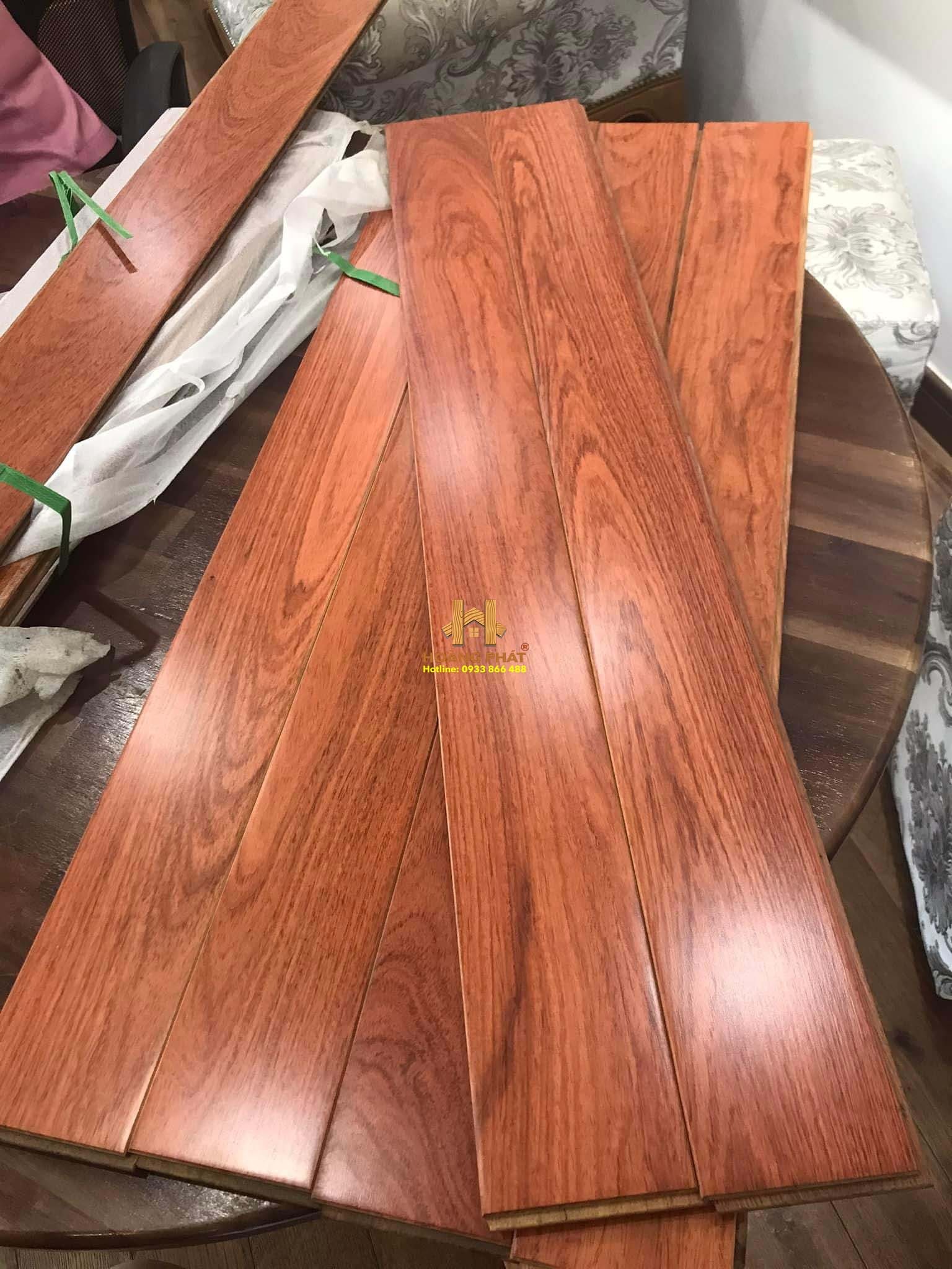 Hoàn thiện công trình lắp đặt sàn gỗ Hương Đá do Hoàng Phát thi công
