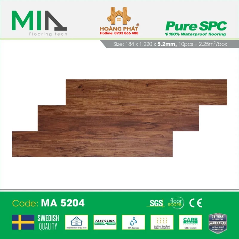 Sàn Nhựa Hèm Khóa MIA MA5204