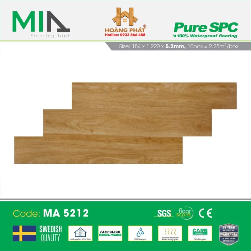 Sàn Nhựa Hèm Khóa MIA MA5212
