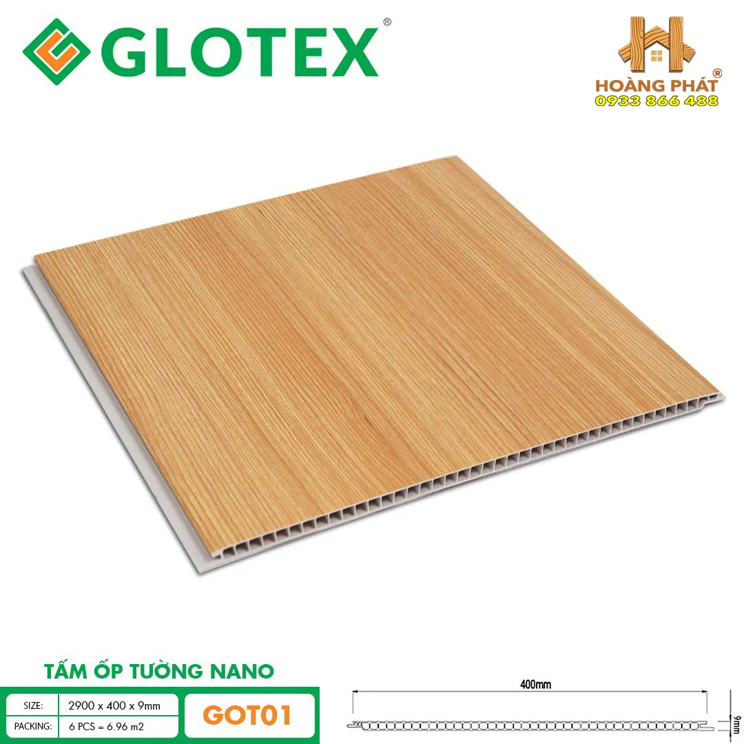 Tấm Ốp Nano Glotex GOT01 Tấm Ốp Nano Glotex T01