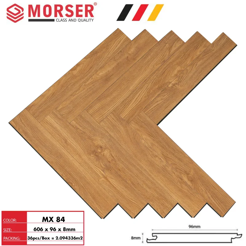 Sàn Gỗ Morser Xương Cá MX84 Cốt Xanh