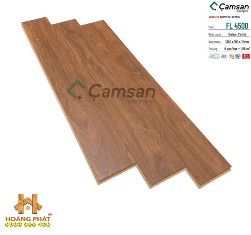 Sàn Gỗ Camsan Serenza 12mm AC5 FL 4500