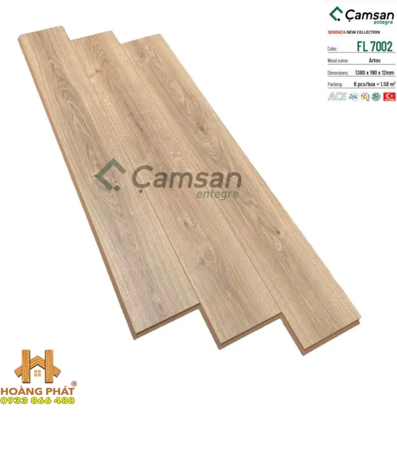 Sàn Gỗ Camsan Serenza 12mm AC5 FL 7002