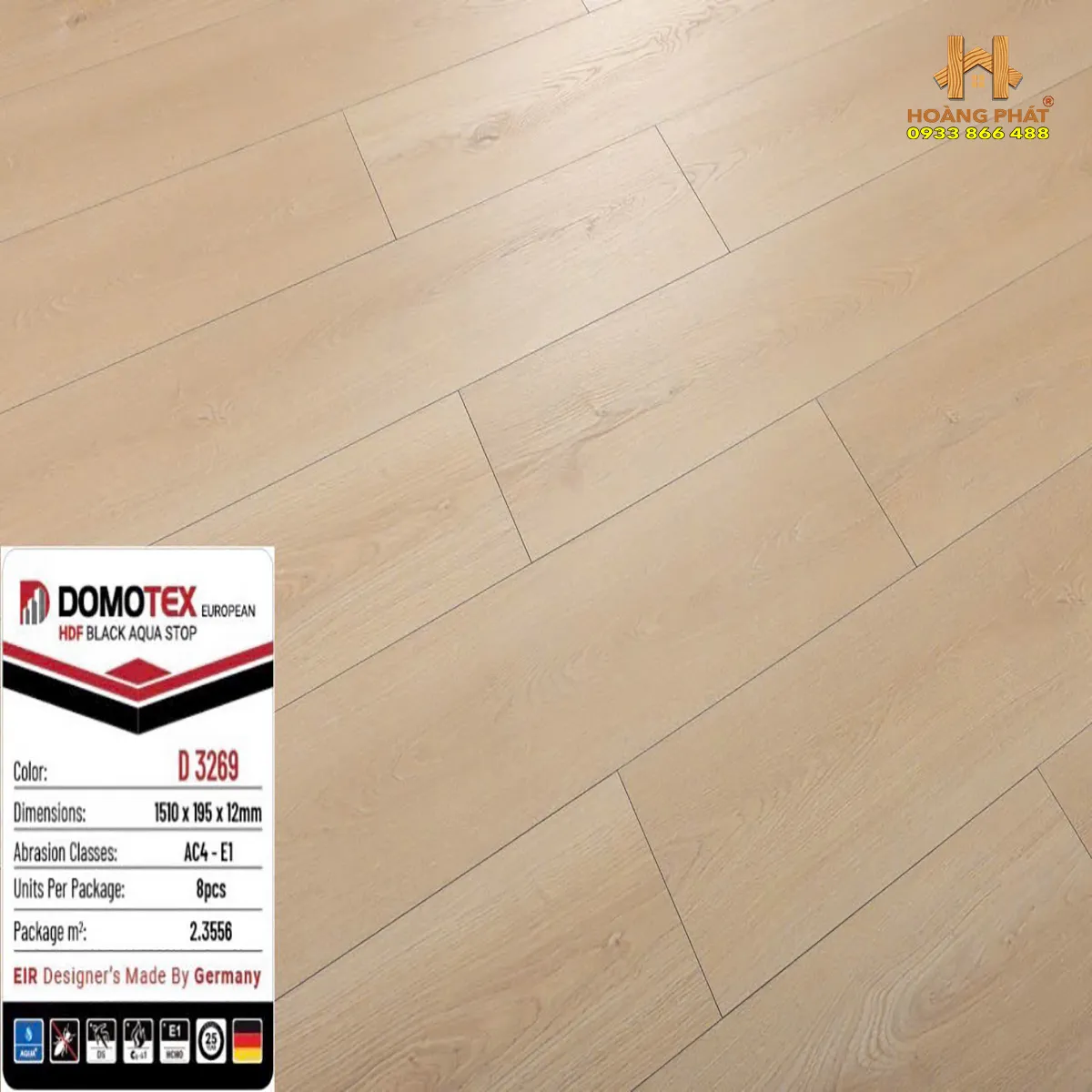 san-go-domotex d3269 Sàn gỗ Domotex 12mm cốt đen 3269