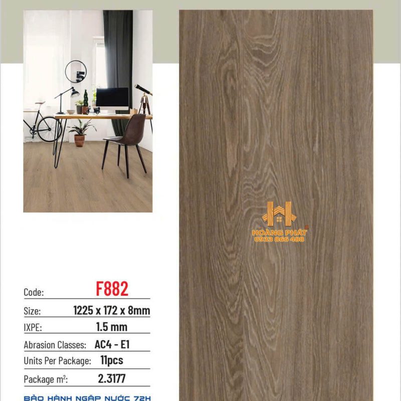 Sàn Gỗ Fortune Aqua 8mm F882