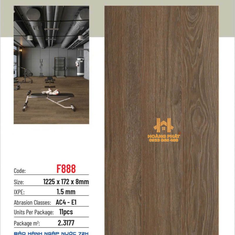 Sàn Gỗ Fortune Aqua 8mm F888