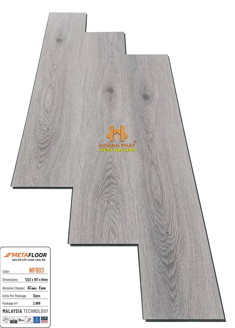 Sàn Gỗ Meta Floor Cốt Xanh MF803