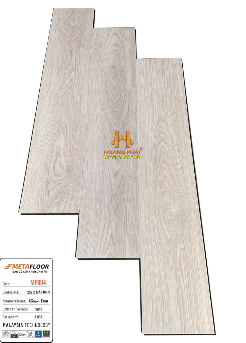 Sàn Gỗ Meta Floor Cốt Xanh MF804
