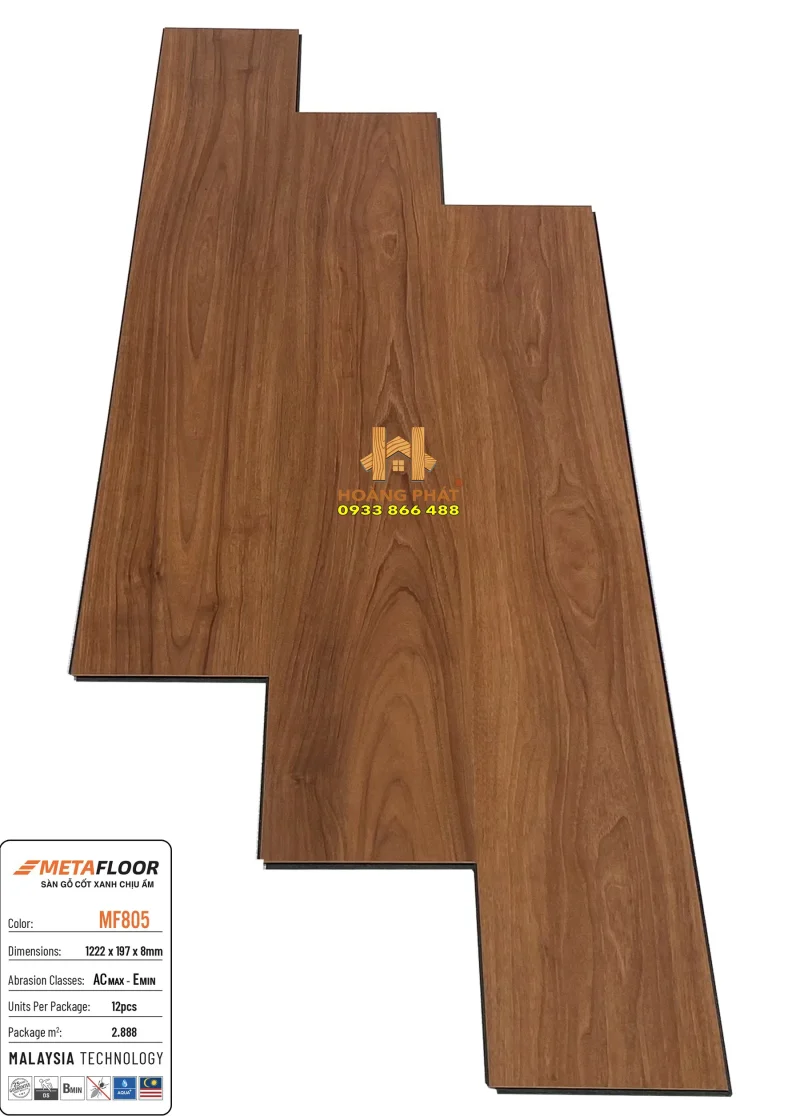 Sàn Gỗ Meta Floor Cốt Xanh MF805