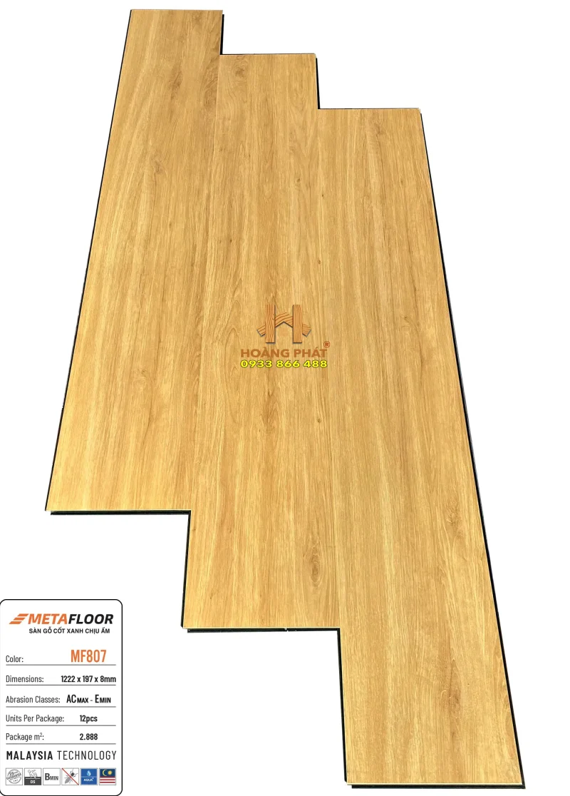 Sàn Gỗ Meta Floor Cốt Xanh MF807