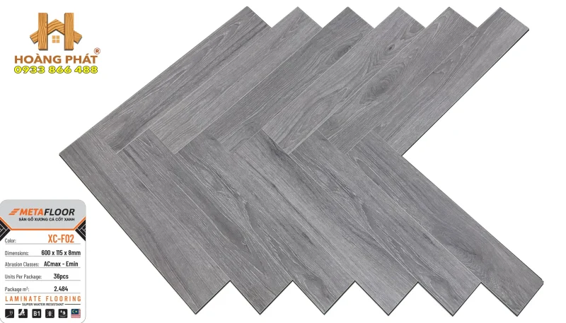Sàn Gỗ Meta Floor Cốt Xanh Xương Cá XC-F02