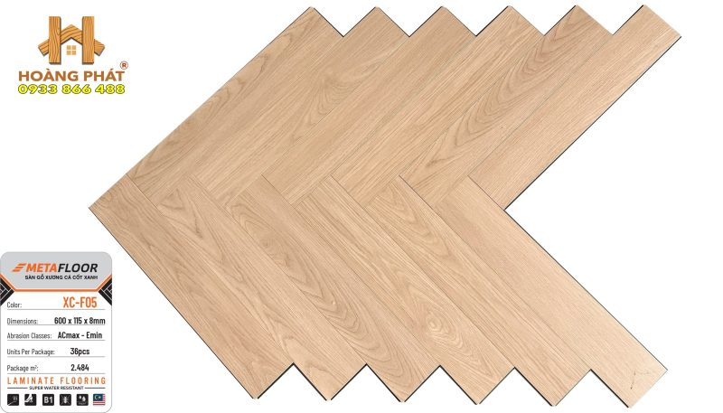 Sàn Gỗ Meta Floor Cốt Xanh Xương Cá XC-F05