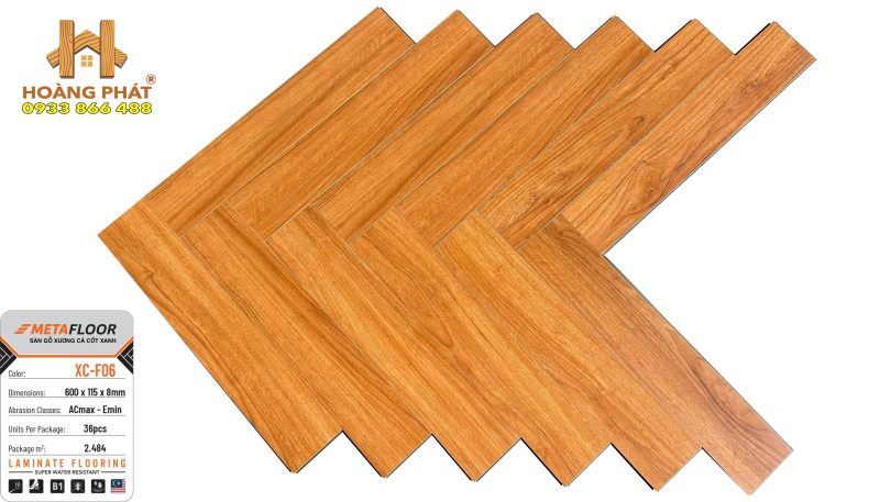 Sàn Gỗ Meta Floor Cốt Xanh Xương Cá XC-F06