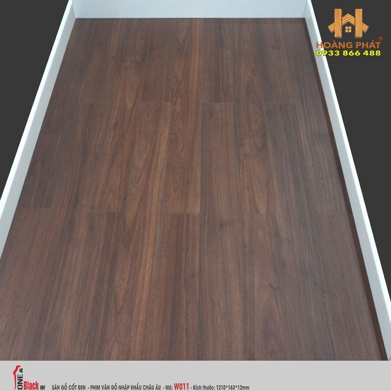 Sàn Gỗ OneBlack Cốt Đen 12mm W011