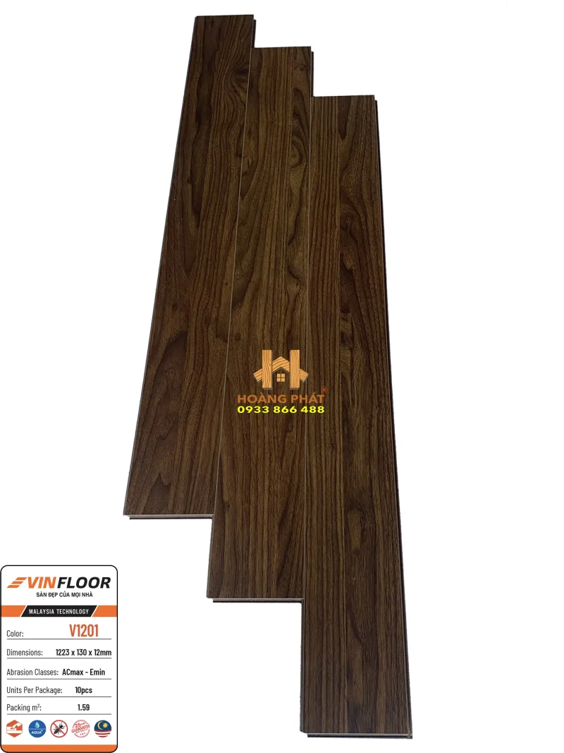 Sàn Gỗ VinFloor 12mm Giá Rẻ V1201