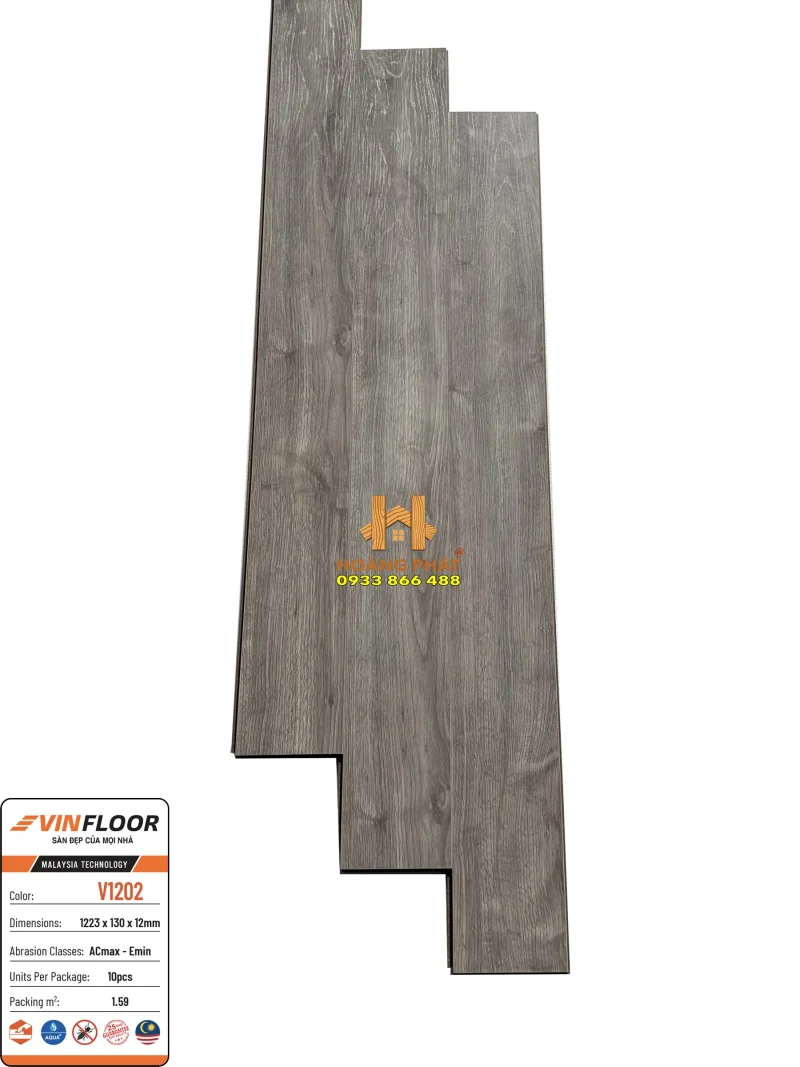 Sàn Gỗ VinFloor 12mm Giá Rẻ V1202