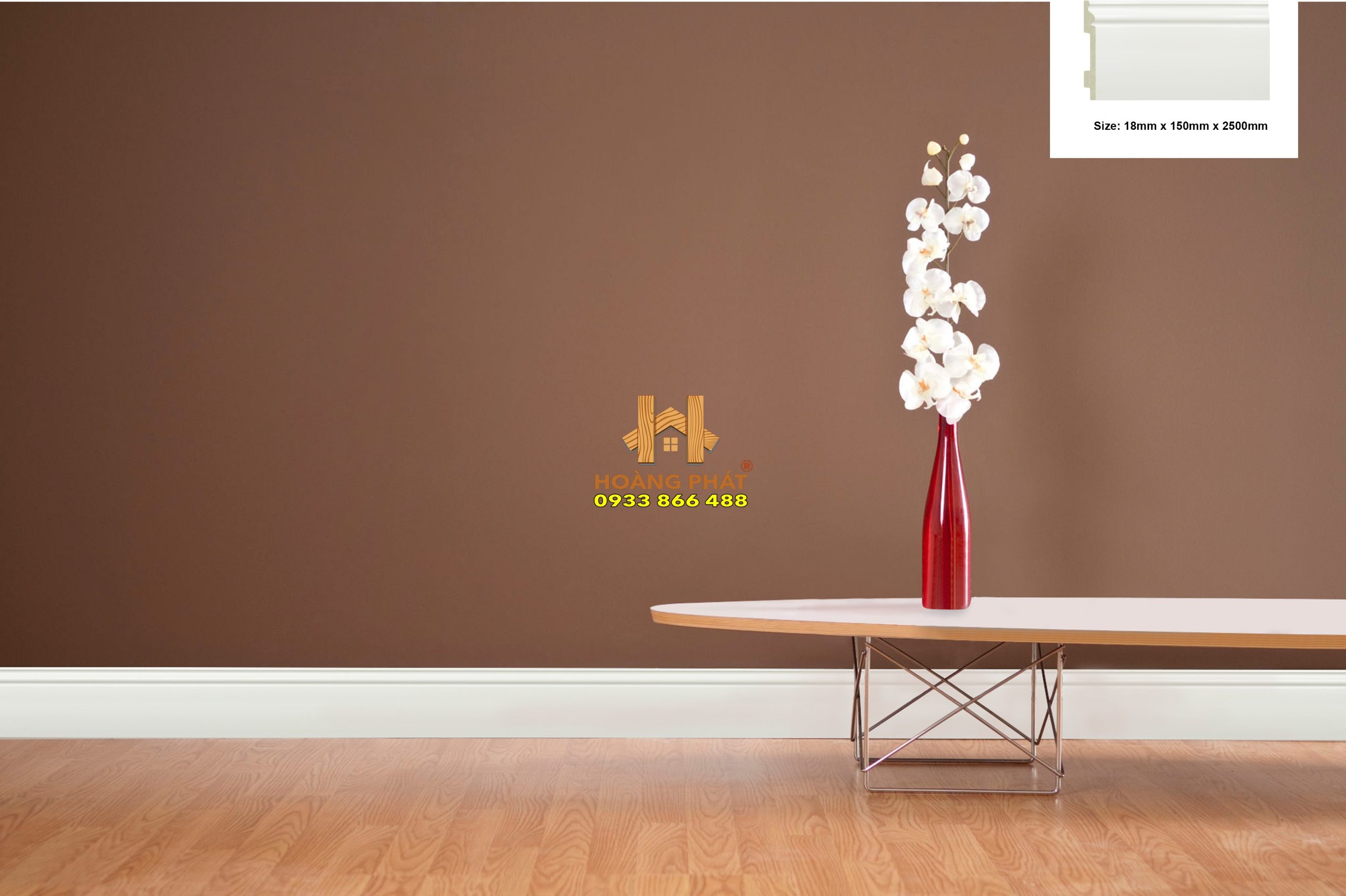 Hình ảnh len tường cao 150mm