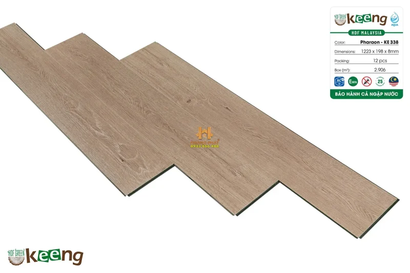 Sàn Gỗ Keeng Cốt Xanh KE338