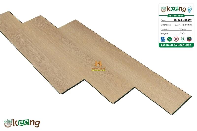 Sàn Gỗ Keeng Cốt Xanh KE389