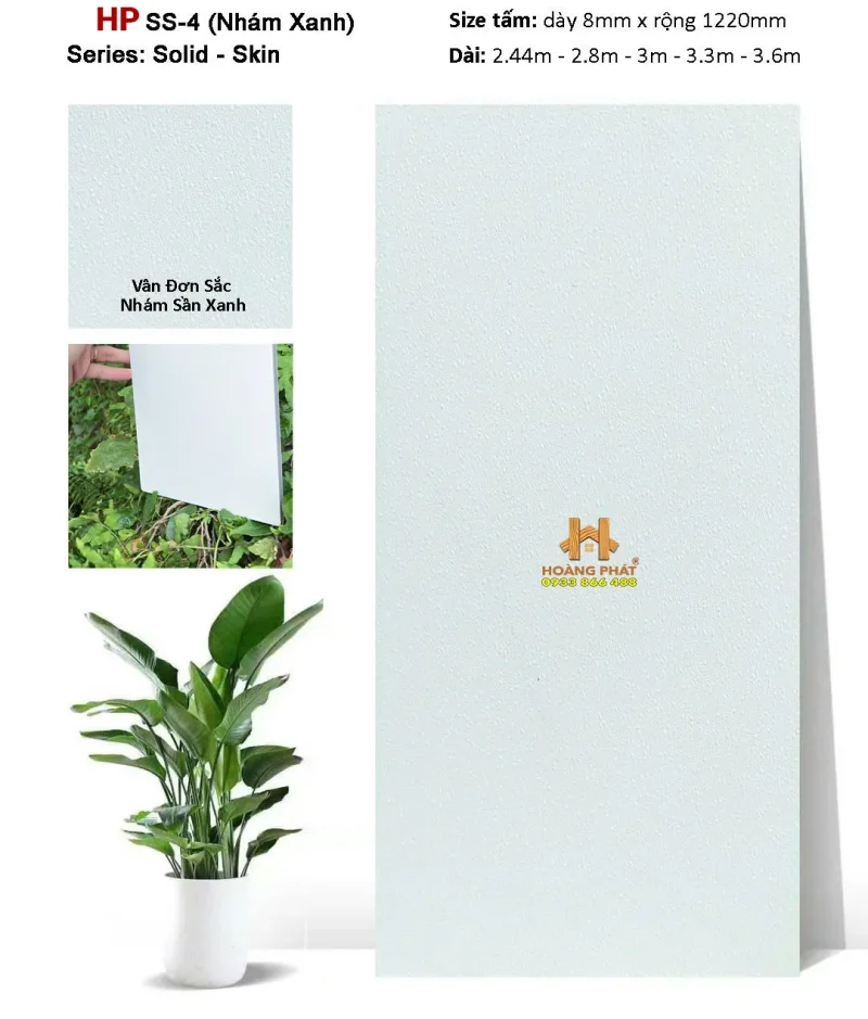 Tấm Ốp Than Tre Màu Đơn Sắc Mịn Nhám SS-4