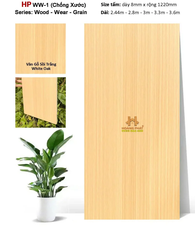 Tấm Ốp Than Tre Vân Gỗ Chống Xước WW-1