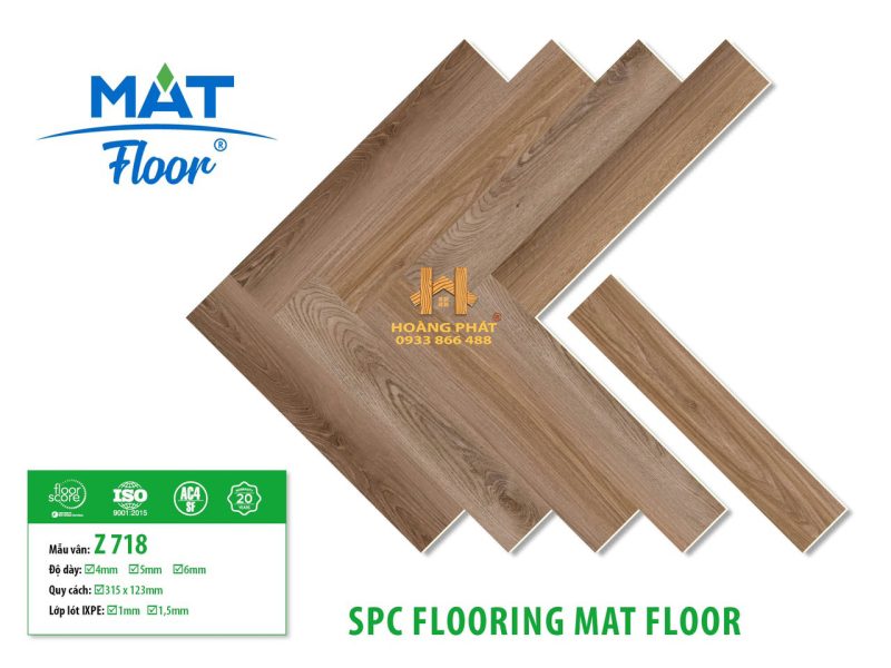 Sàn Nhựa Hèm Khóa Xương Cá Đế Cao Su ZB718