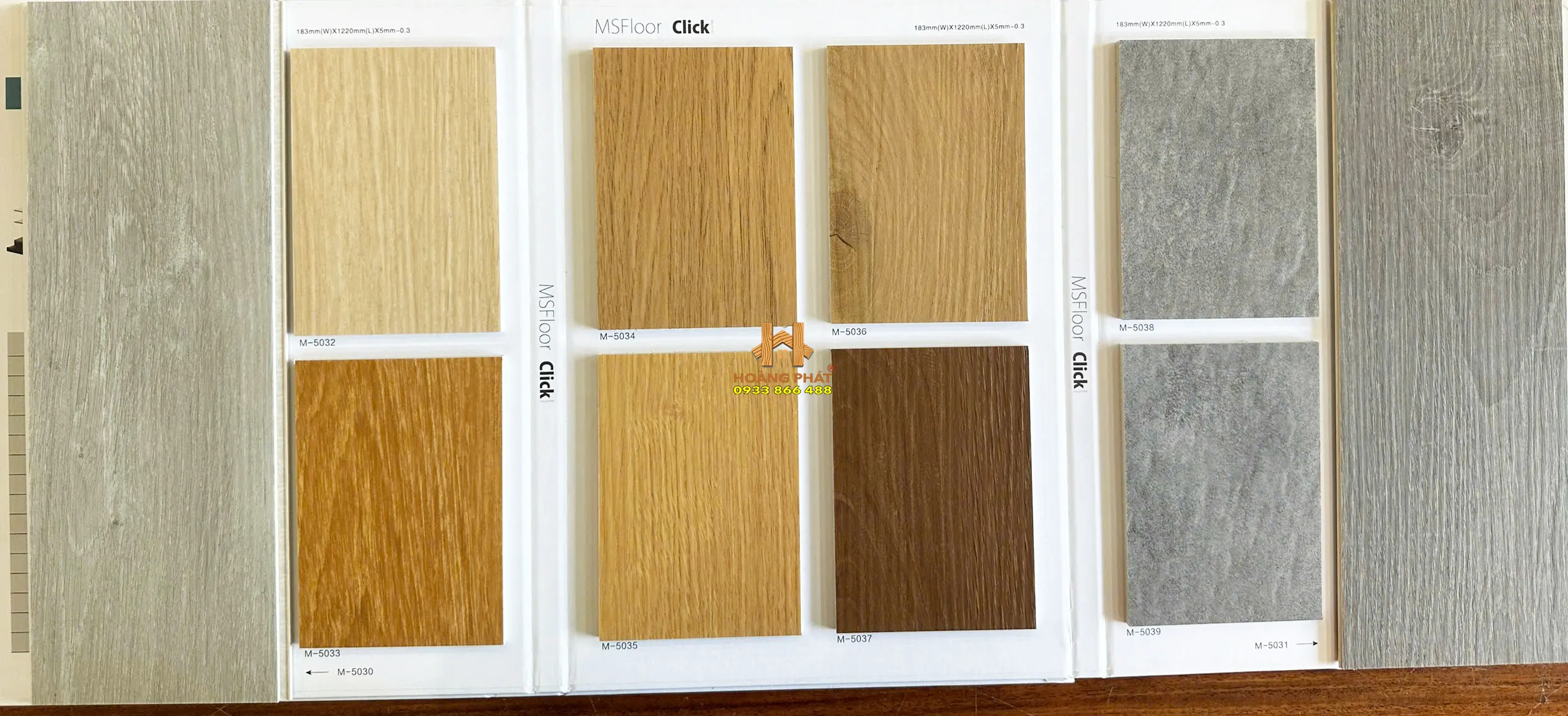 Sàn Nhựa Hèm Khóa Composite Ms FLoor 5mm M-5036 2 Bảng Màu Sàn Nhựa Hèm Khóa MS Floor